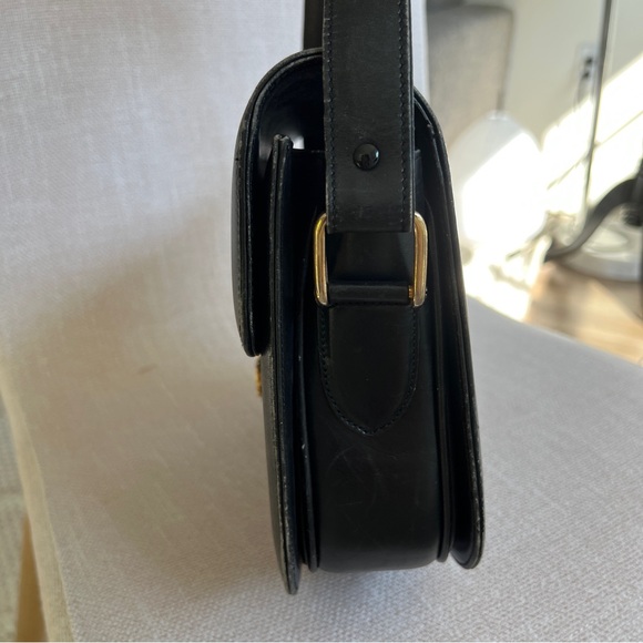 RARE Vintage CELINE Triomphe Boxcalf Shoulder Bag / CELINE Triomphe Bag - Picture 4 of 12